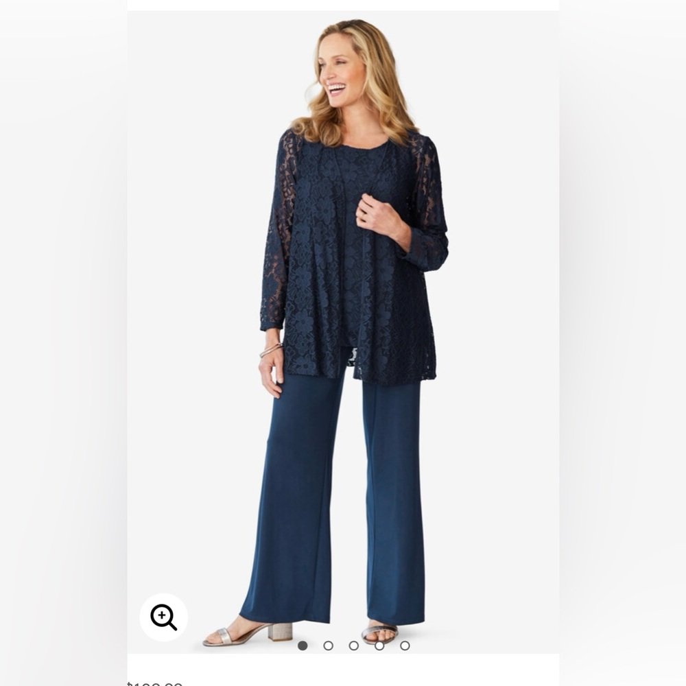 3-piece Lace Jacket/Tank/Pant Set